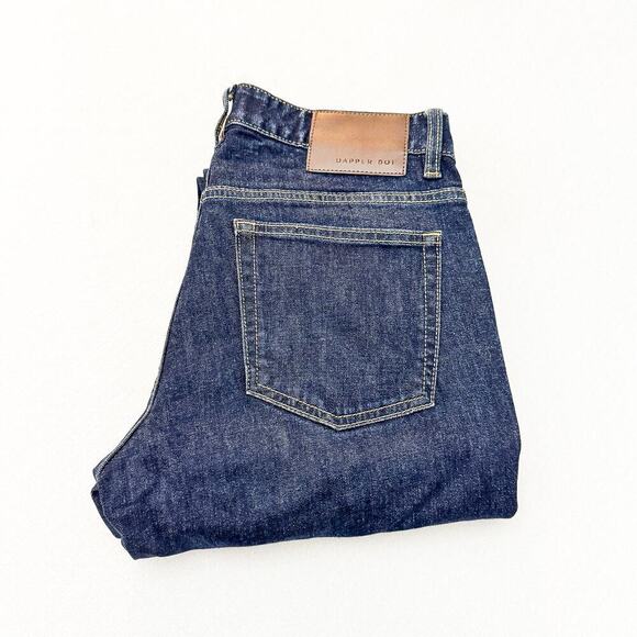 Dapper Boi Dark Wash Denim Slim Fit Jeans Zip Fly Size 30 EUC - Picture 1 of 7